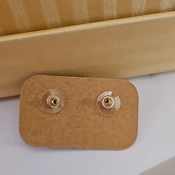 Pearl Rhinestone Bow Earrings NWOT - Picture 2 of 4